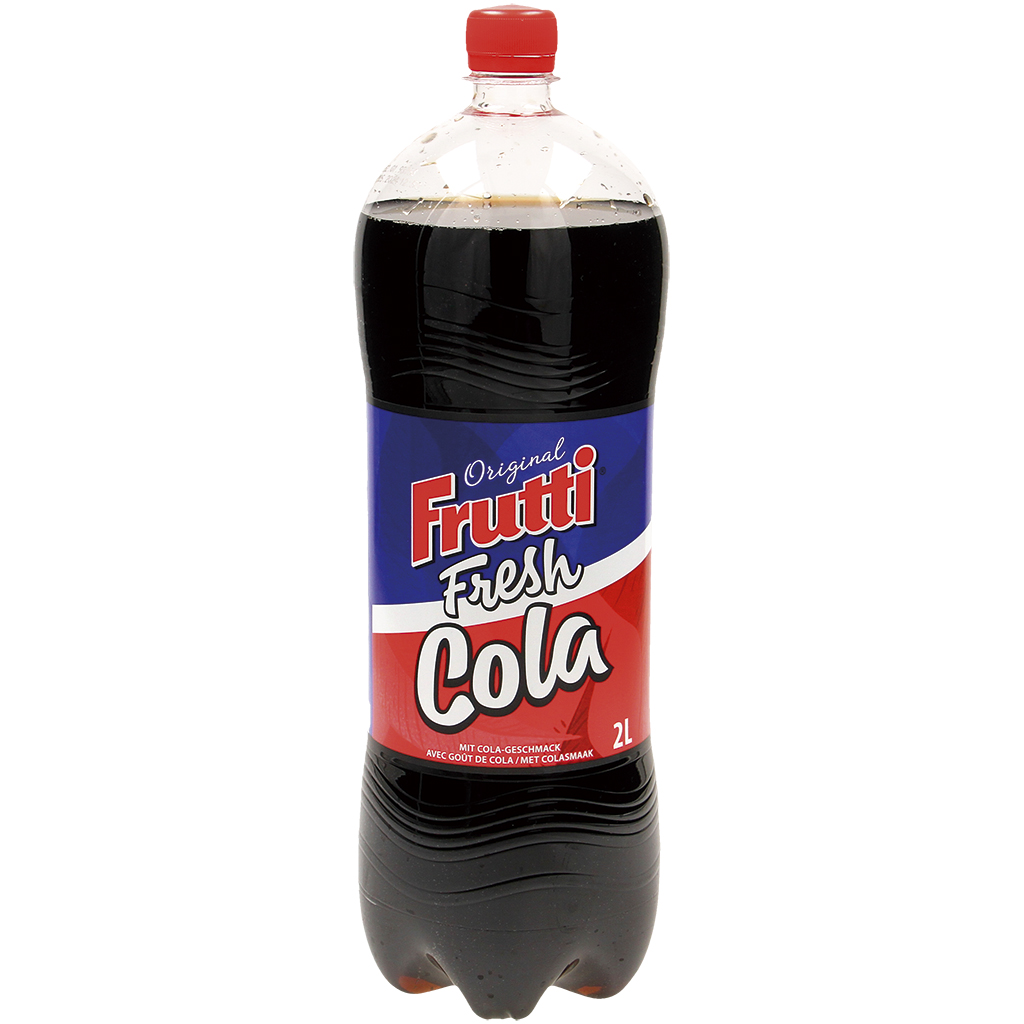 Koolzuurhoudende en cafeïne frisdrank "Frutti Fresh"