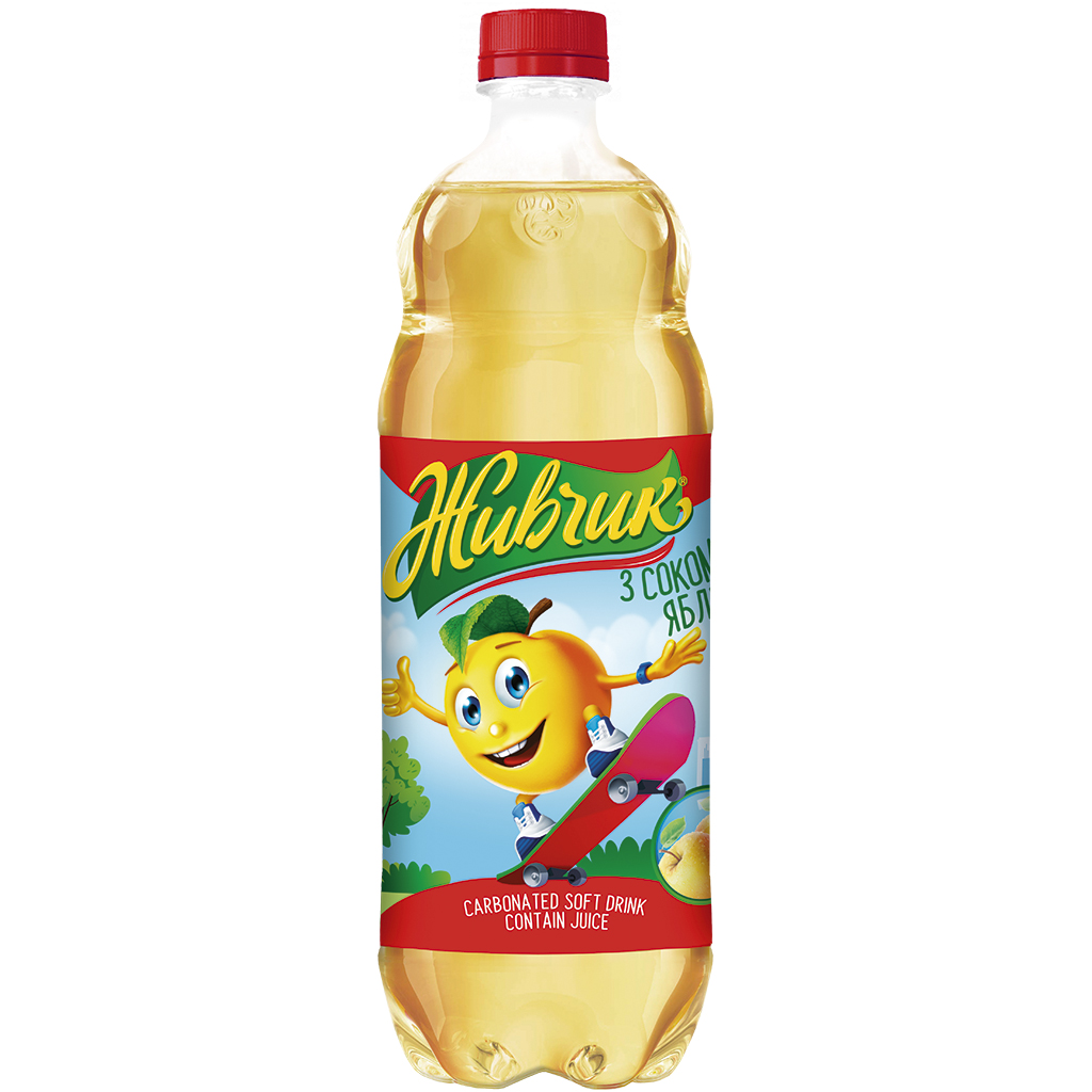 "ZHIVCHIK" bruisend verfrissend drankje met appelsmaak.