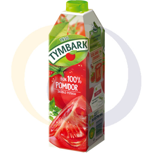 100% tomatensap zonder suiker, karton 1,0 l Tymbark