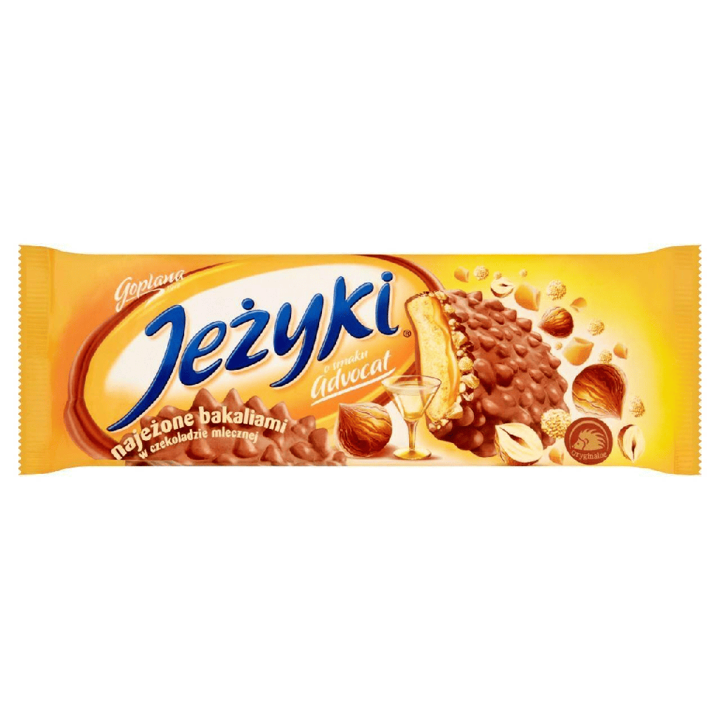 Жевательные печенья Jeżyki Advocat в молочном шоколаде 140 г