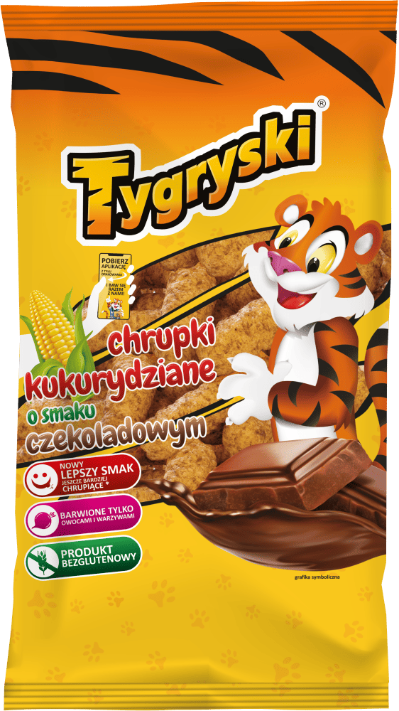 Chocoladesmaak maïschips 70g TBM