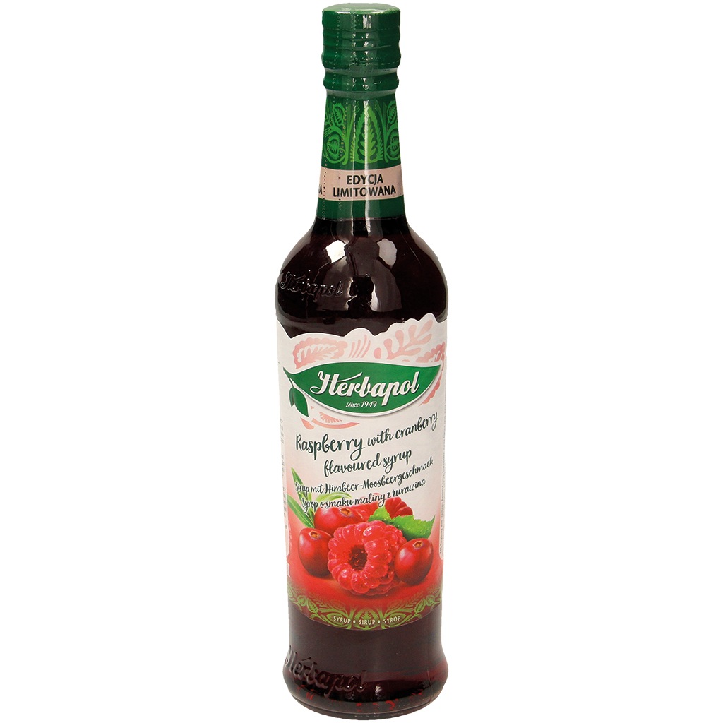 Siroop met framboos- en bosbessensmaak