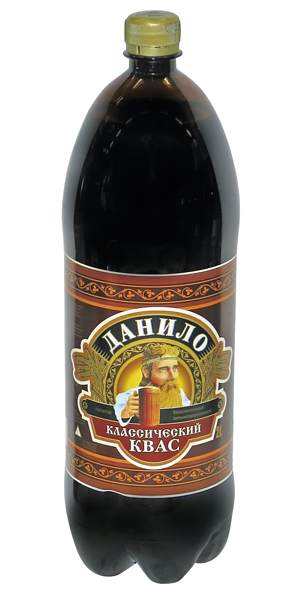 Verfrissingsdrank met mout smaak "Kvas Danilo Classic" met koolzuur.