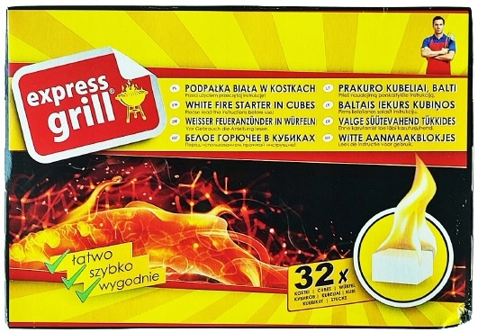 Express Grill witte aanmaakblokjes 32 st. 220g/24s Mirand-Pl