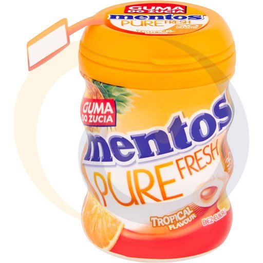Mentos Pure Fresh Tropische Smaak Suikervrije Kauwgom 60 g (