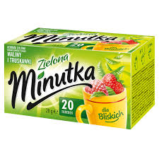 Минутка Зеленый Чай с Вкусом Малины и Клубники 28 г (20 x 1.