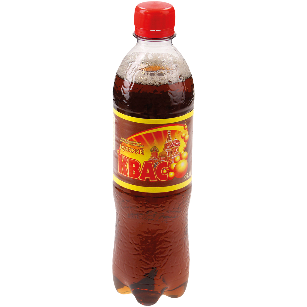 Verfrissing drankje met mout-brood smaak "Kwas Russkij"