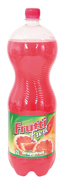 Koolzuurhoudende verfrissende drank "Frutti Fresh" met grapefruitsap uit grapefruitsapconcentraat