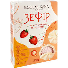 Boguslavna zefir met stukjes aardbei 230g