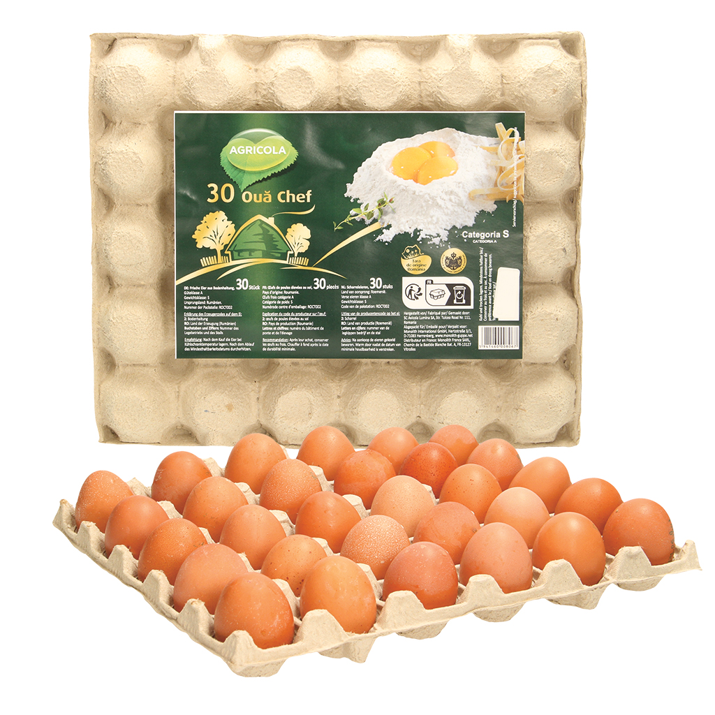 Verse eieren van vrije uitloop, 30 stuks, kwaliteitsklasse A
