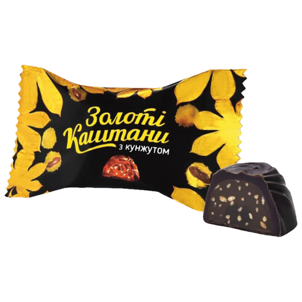 "Solotoy Kashtan" конфеты с кунжутом, в какао-глазури
