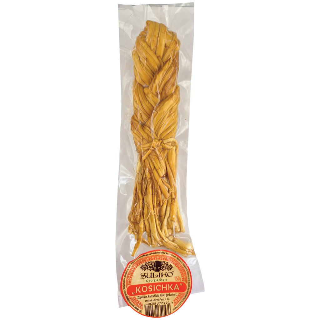 "Kosichka" Vlechtkaas. Pasta filata kaas, gerookt, min. 40% vet i. Tr.