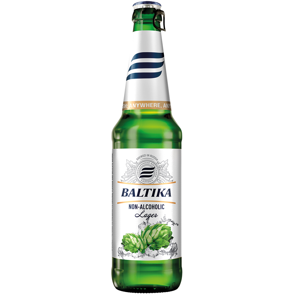 Alcoholvrij Lagerbier "Baltika" Nr.0, 0,5% vol.
