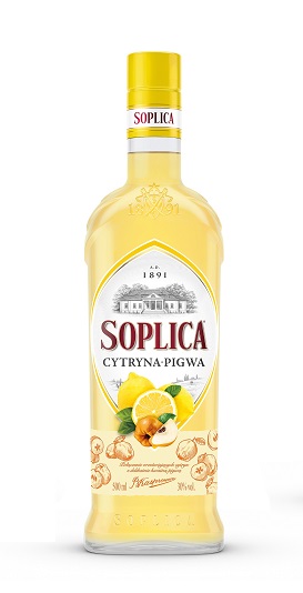 Soplica citroen-kweepeer likeur alc. 28% 0,5l