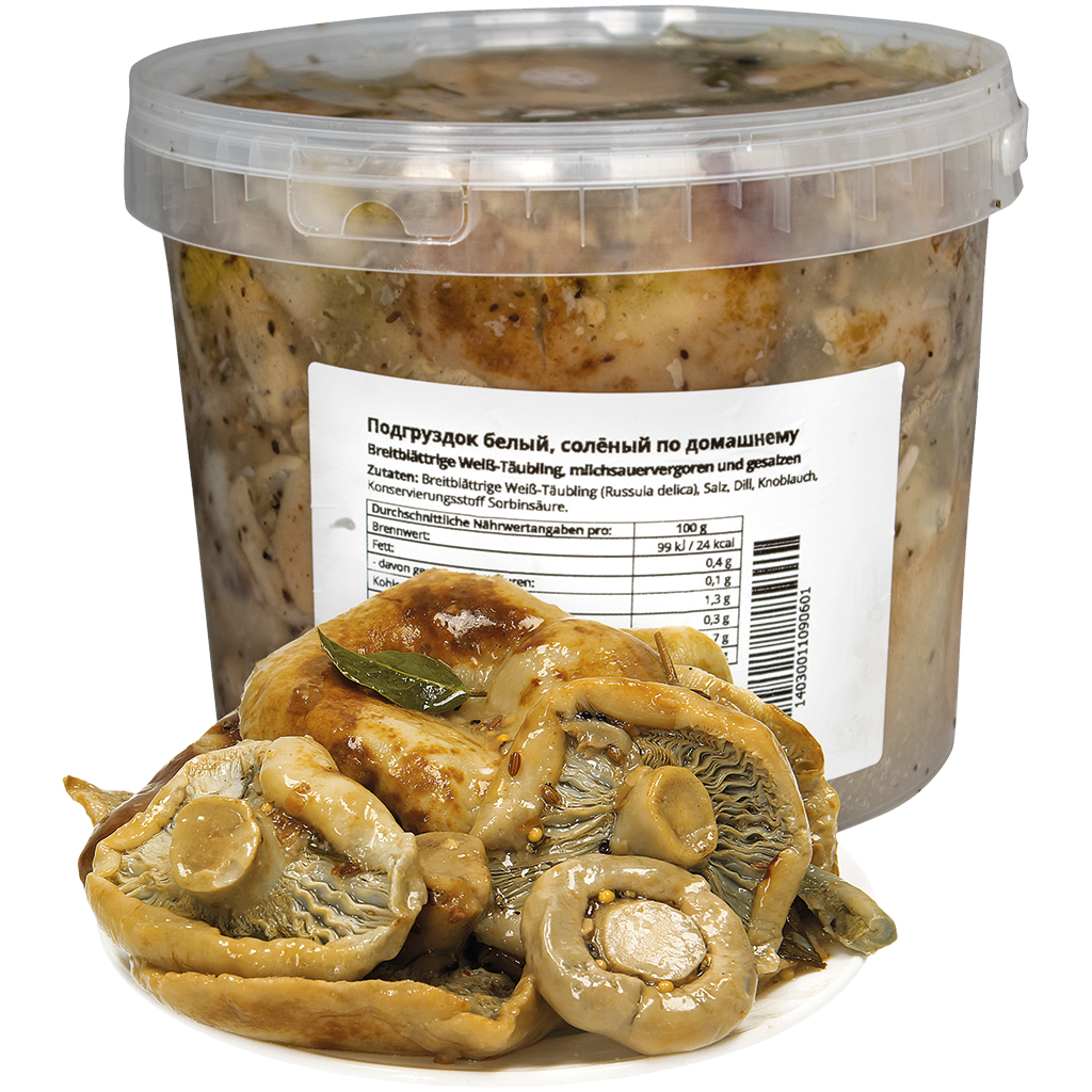 Witte melkzwam gezouten, huisbereid