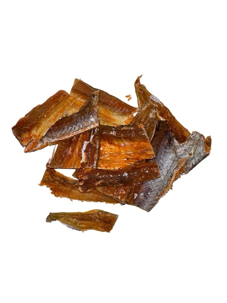 Snack van Blauwe Wittlingfilets met 1% Chili, gezouten, gedr