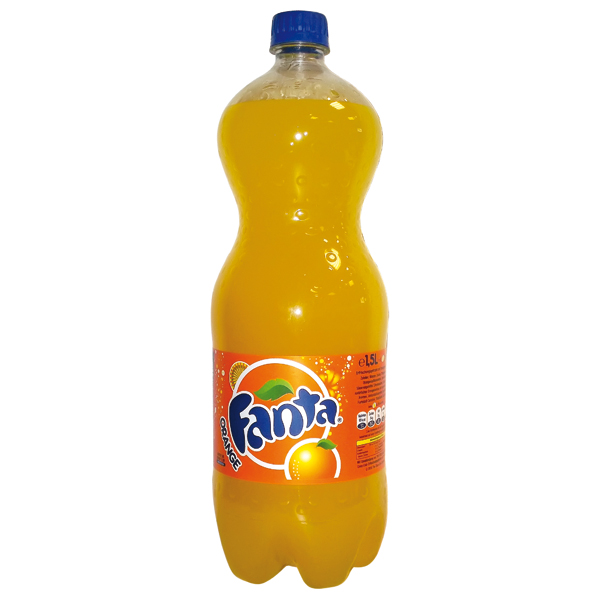 Verfrissend drankje "Fanta" met sinaasappelsmaak