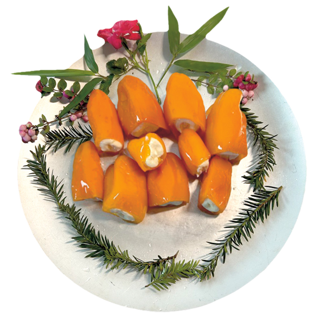 Gevulde oranje paprika's (Hamik) met roomkaas