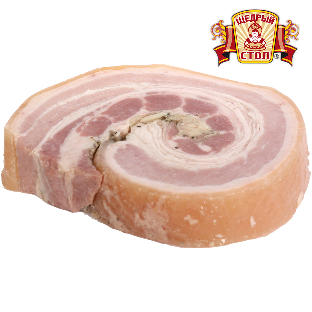 Varkensbuik met knoflook, gegaard