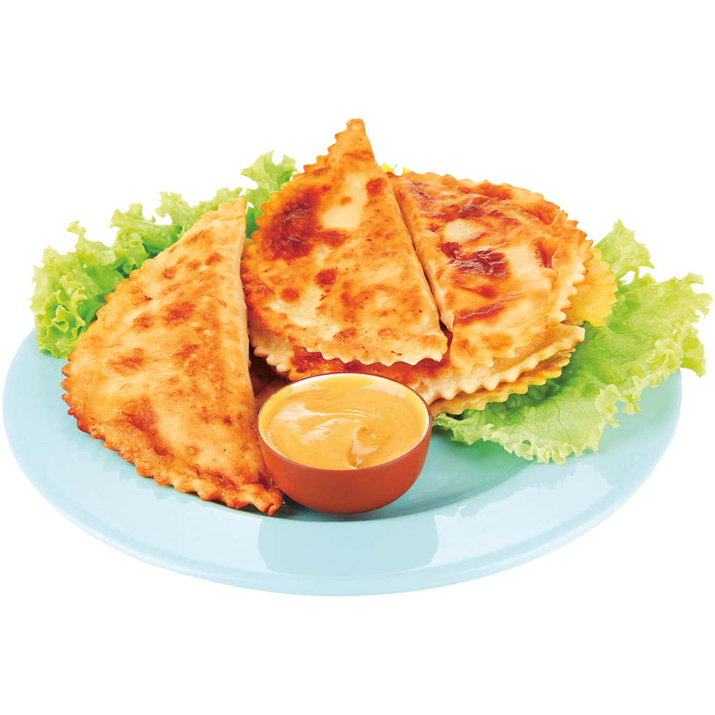 Tsjebureki met varkensgehaktvulling