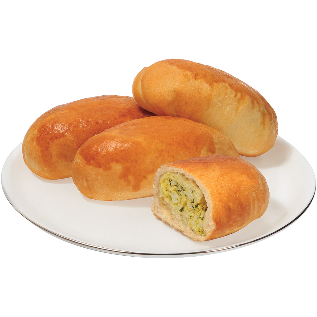 Piroshki met vulling van ei en ui