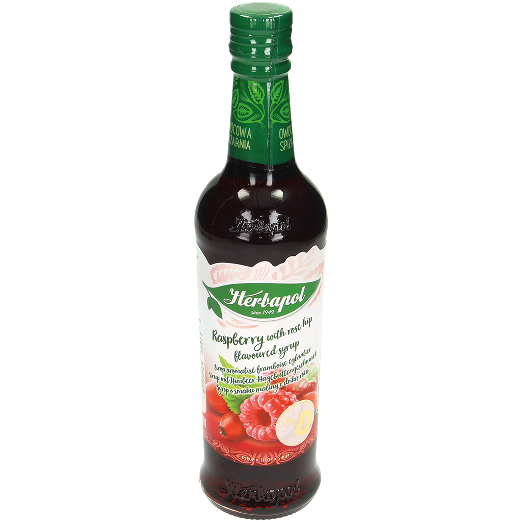 Siroop met framboos - rozenbottel smaak