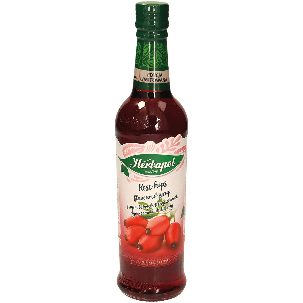 Siroop met rozenbottel smaak
