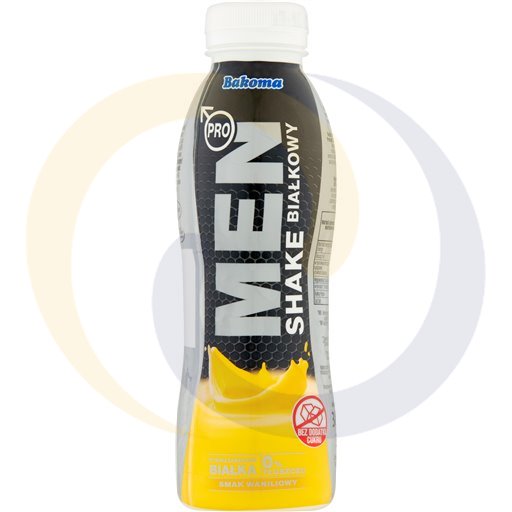Bakoma Men Pro High Protein Shake Vanillesmaak 380 g