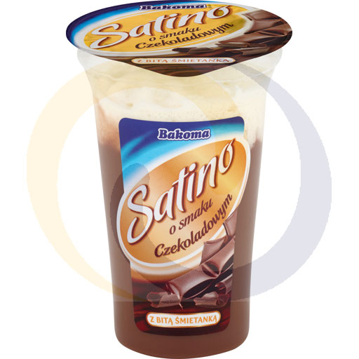 Satino chocolade dessert met slagroom. 165g/20st Bakoma