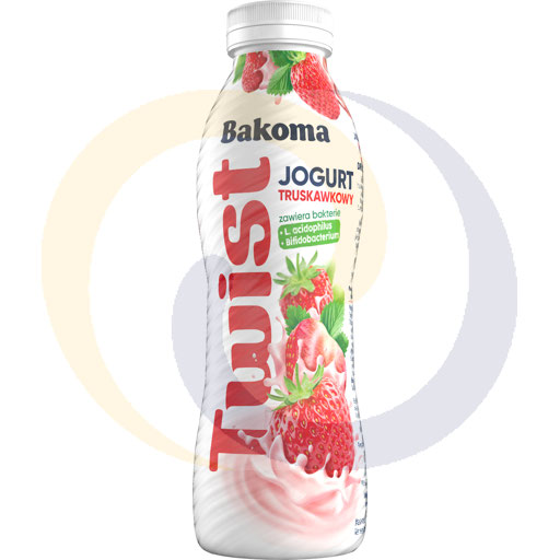 Клубничный питьевой йогурт