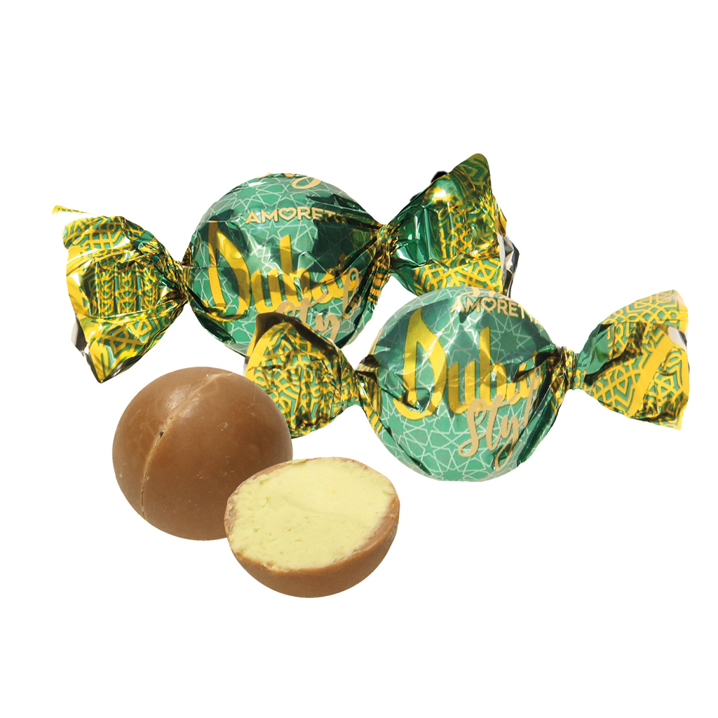 Praline "Dubai Style Bal" met pistachesmaak
