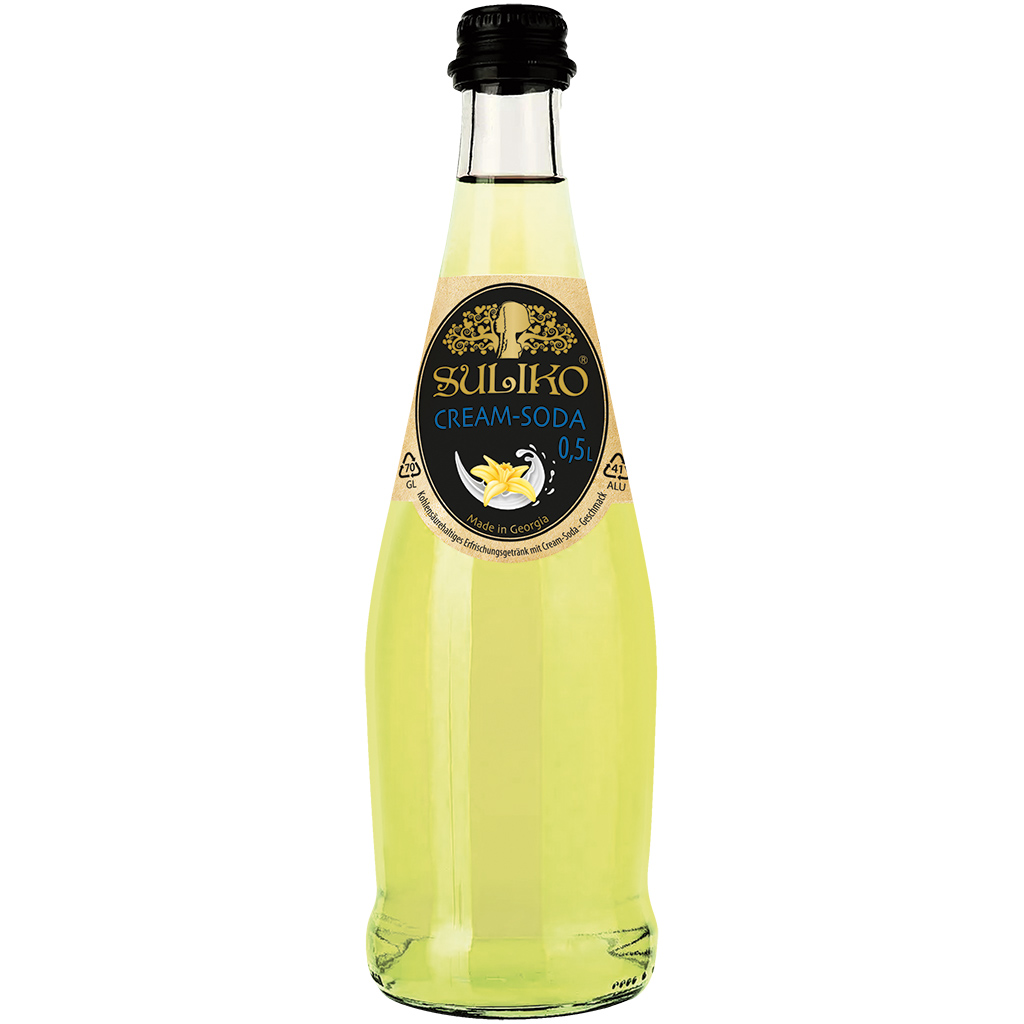 "SULIKO" Koolzuurhoudende verfrissende drank met Cream-Soda