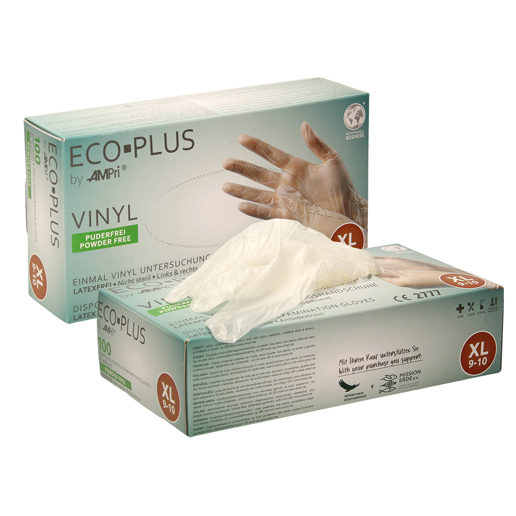 Vinyl onderzoeks- en wegwerphandschoen, poedervrij, wit, maa