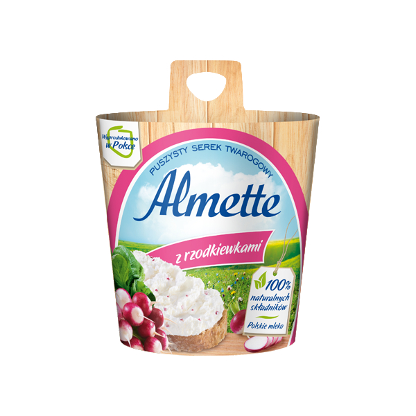 Almette kaas met radijsjes