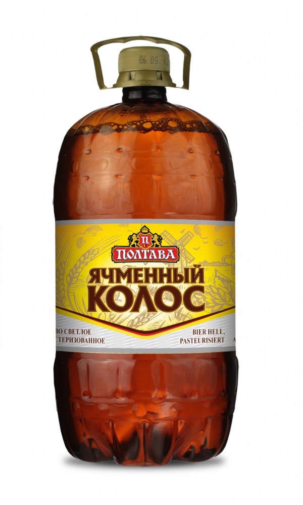 Полтава пиво светлое пастеризованное "Ячменный колос" 4,4% а