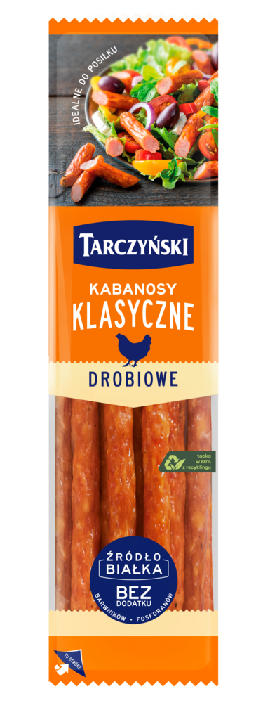 Тарчиньский Курица с Свининой Классические Тонкие Колбасы 300 г