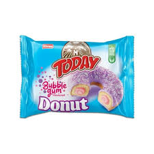 Elvan donut met vulling met kauwgomsmaak 50g