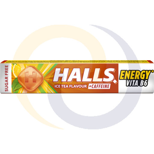 Halls ijsthee energie vitaB6 snoepjes 32g/20st Mondelez