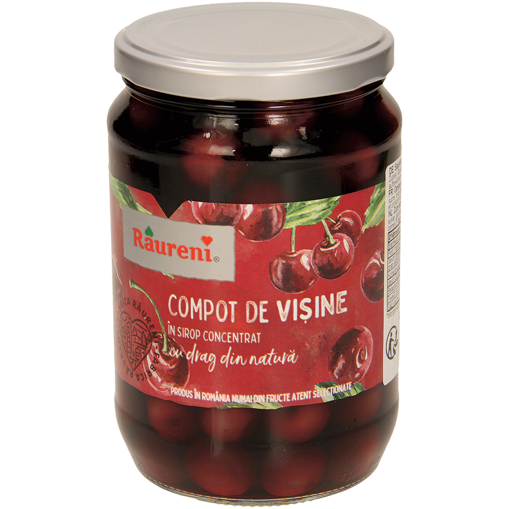 Zure kersen met pit, sterk gezoet. Gepasteuriseerd "Raureni-