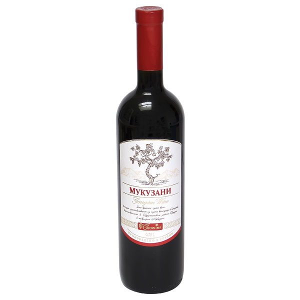 "Mukuzani" вино из Грузии красное, сухое 12% алк.
