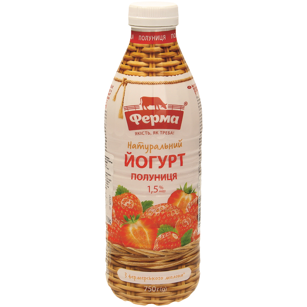 Yoghurtproduct met gearomatiseerde aardbeienbereiding, minimaal 1,7% vet in het melkdeel