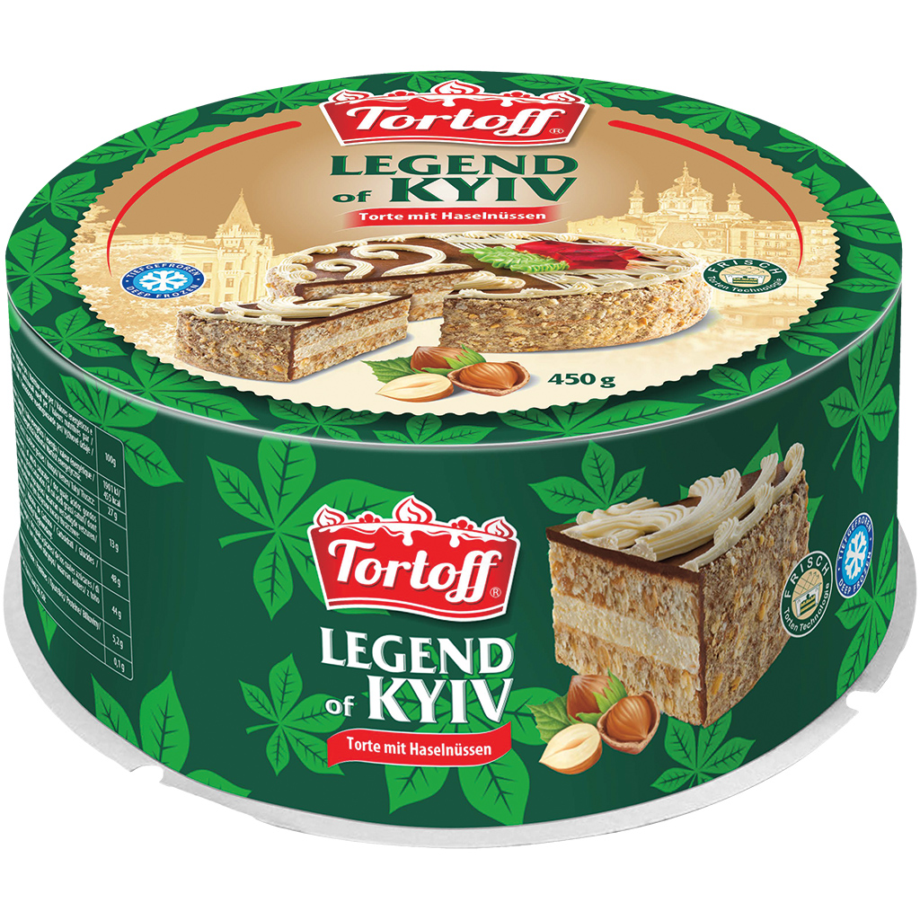 "TORTOFF" Taart "Legende van Kyiv" met 60% crème en hazelnot