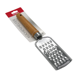 Handrasp enkelzijdig met grove gaten 24cm hout staal