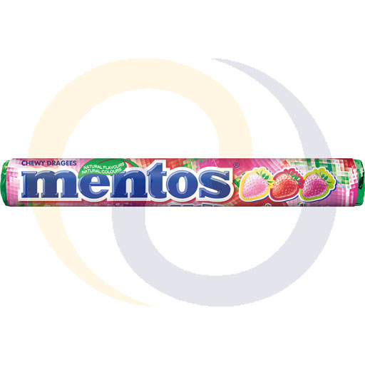 Mentos Aardbei Mix Kauwbare Dragees 37,5 g