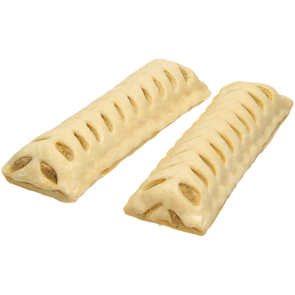 Langwerpige deegstaaf met kipvulling