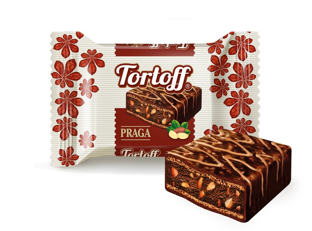 Tortoff Praga Wafelreep met pinda-cacao-crèmevulling (65%) i