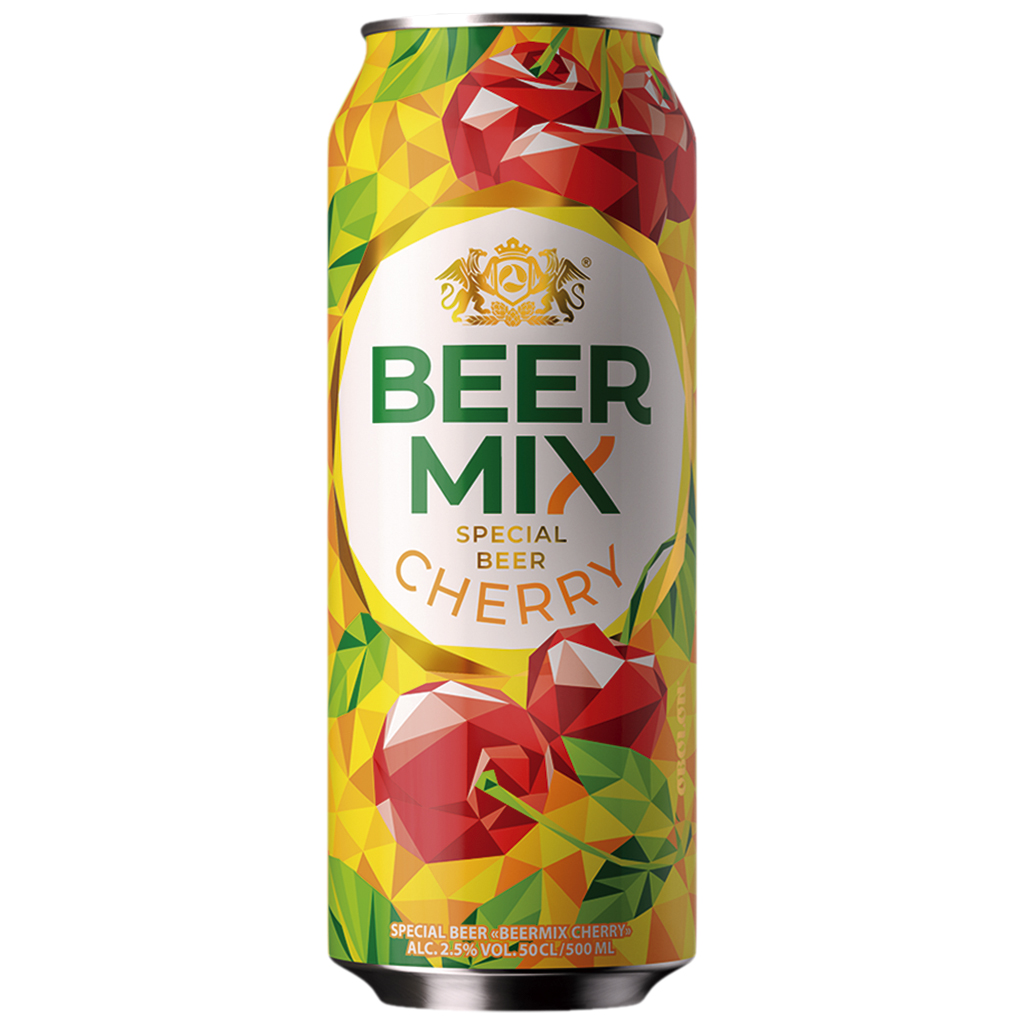 OBOLON Biermixdrank van 50% bier en 50% frisdrank met kersen