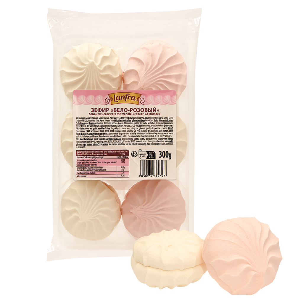 Schuim suikergoed met vanille-smaak