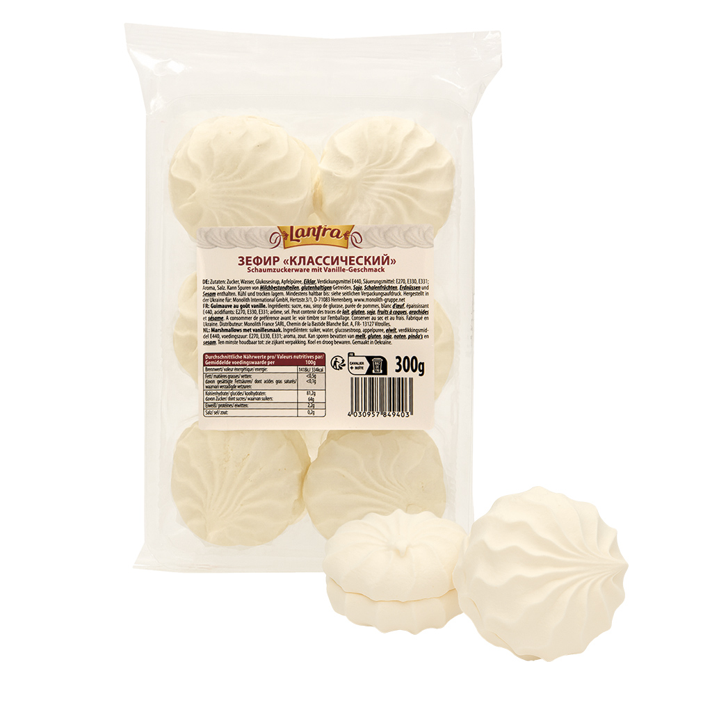 Schuimsuikergoed met vanille-aardbei smaak