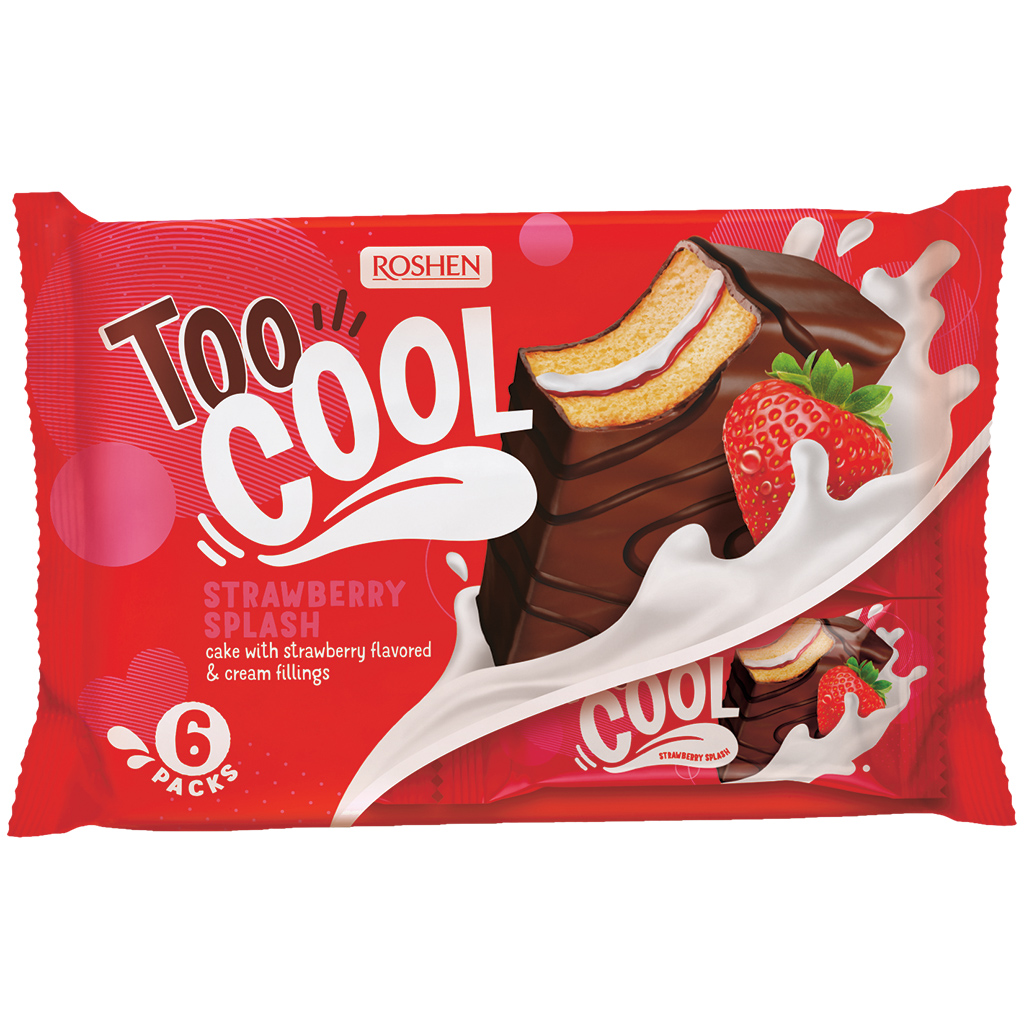 Пирожные c кремом со вкусом клубники и сливок